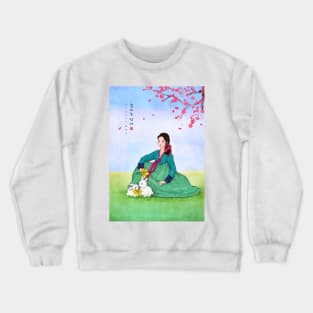 Flower Day in Hanbok Crewneck Sweatshirt